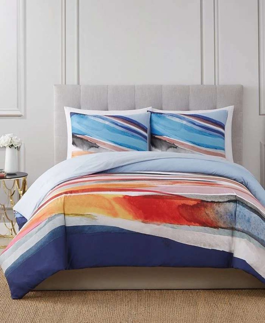 Designer Bedding * | Vince Camuto Home Allaire Comforter Sets Blue