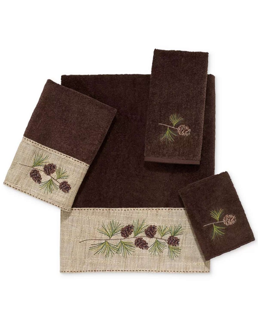 Bath Towels * | Avanti Pine Branch Cotton Embroidered Bath Towel Collection