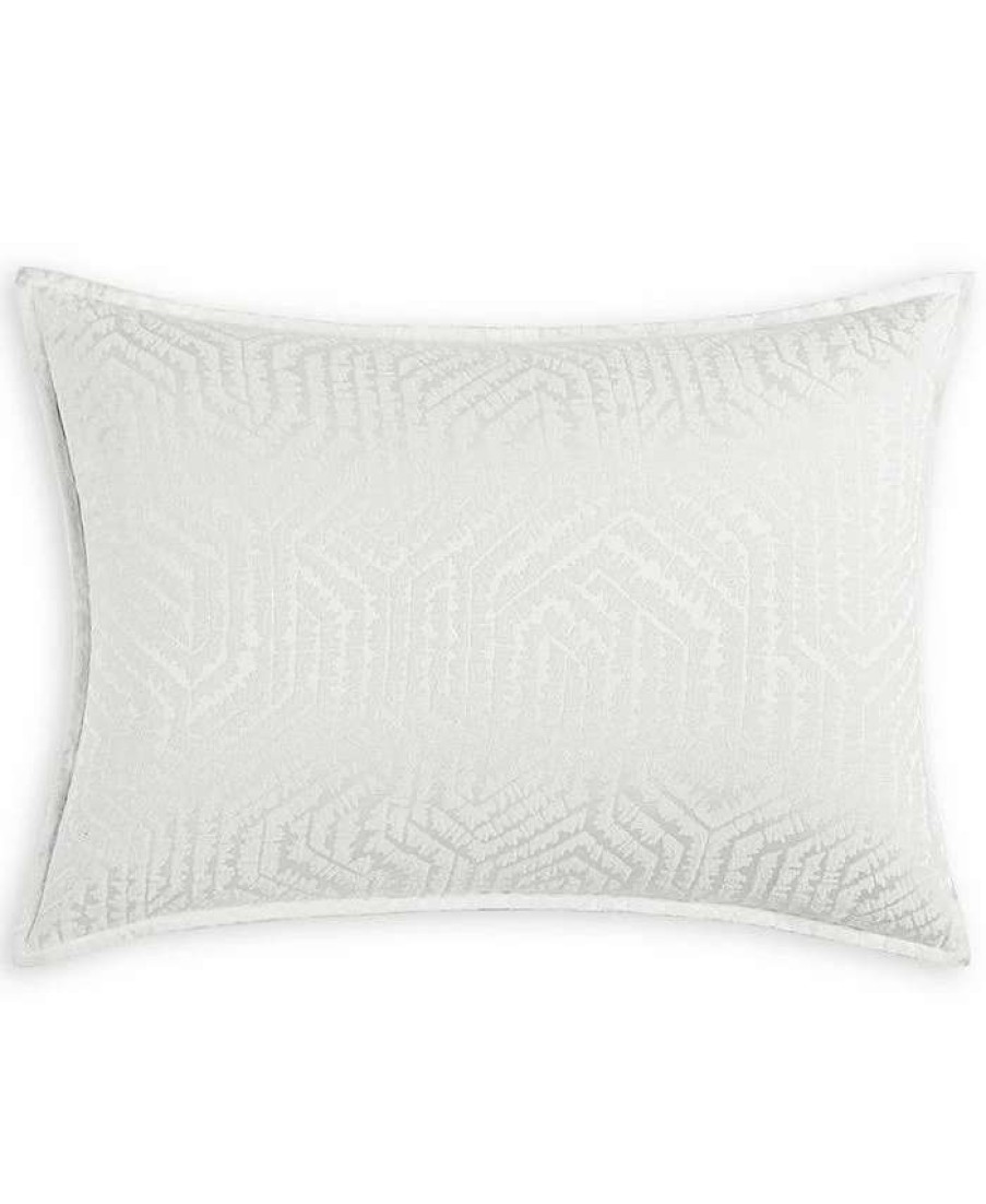 Designer Bedding * | Hotel Collection Etched Geo Sham, Standard, Created For Macy'S White