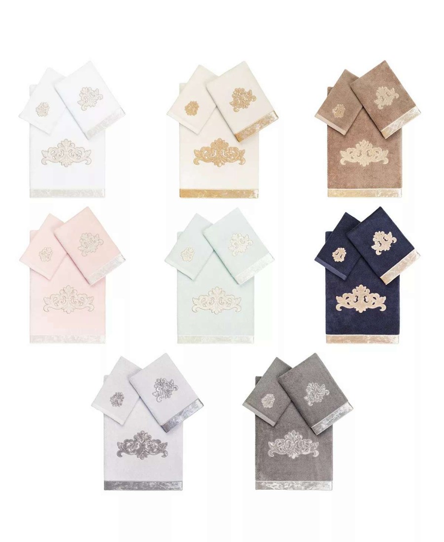 Bath Towels * | Linum Home Textiles Turkish Cotton May Embellished Towel Sets Collection