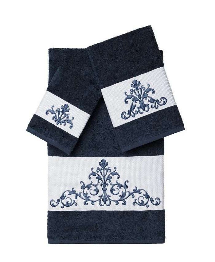 Bath Towels * | Linum Home Scarlet 3-Pc. Embellished Towel Set