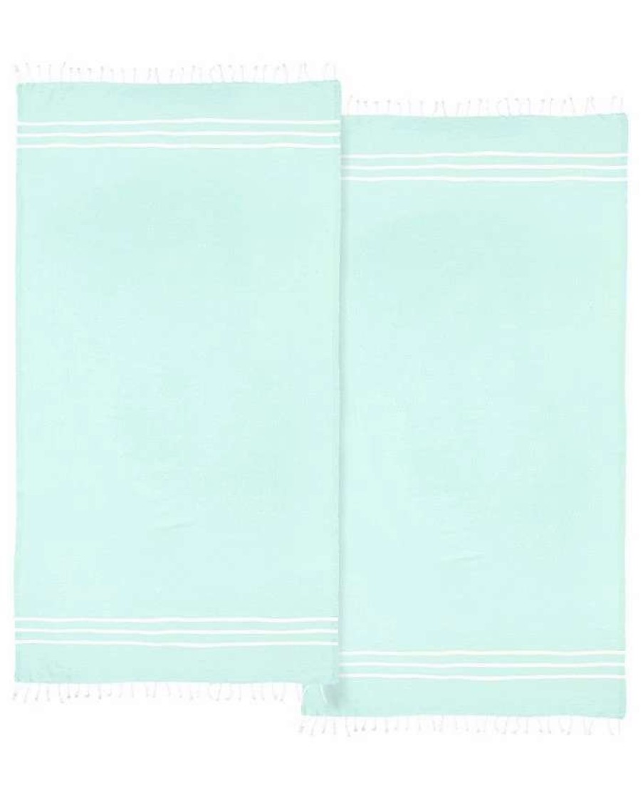 Bath Towels * | Linum Home Textiles Alara Pestemal Pack Of 2 100% Turkish Cotton Beach Towel