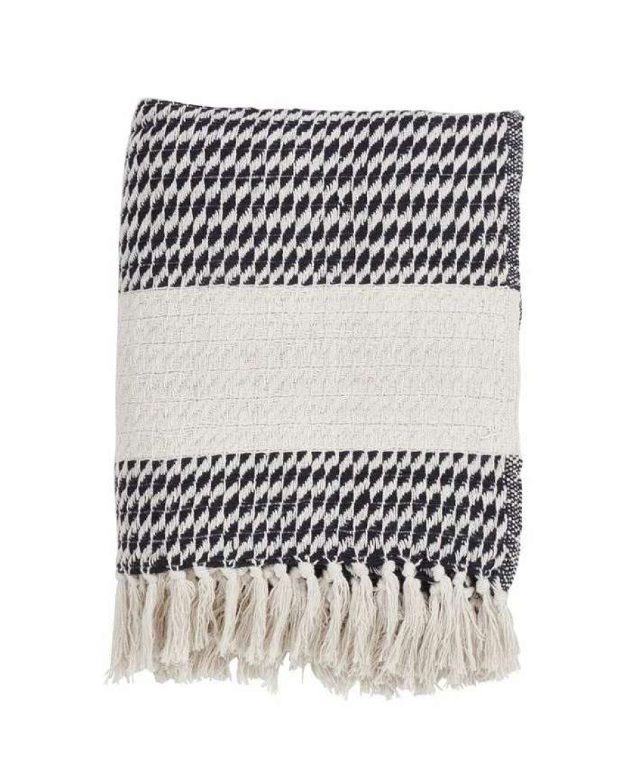 Blankets & Throws * | Saro Lifestyle Diamond Weave Design Throw