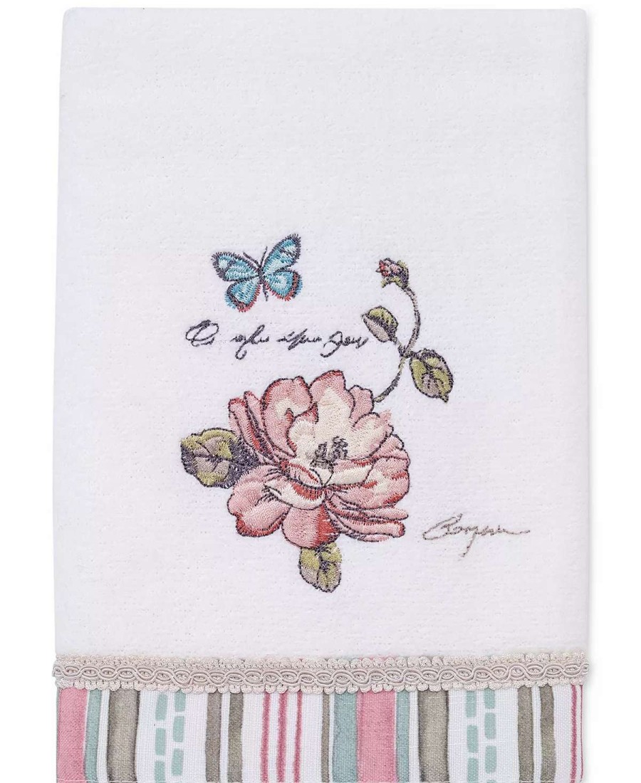 Bath Towels * | Avanti Butterfly Garden Cotton Hand Towel Avanti Butterfly Garden Hand Towel