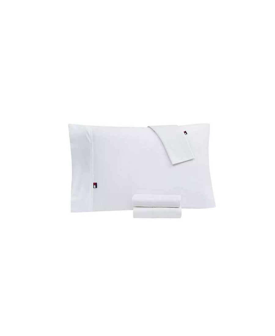 Sheets & Pillowcases * | Tommy Hilfiger Signature Full Sheet, Set Of 4 White