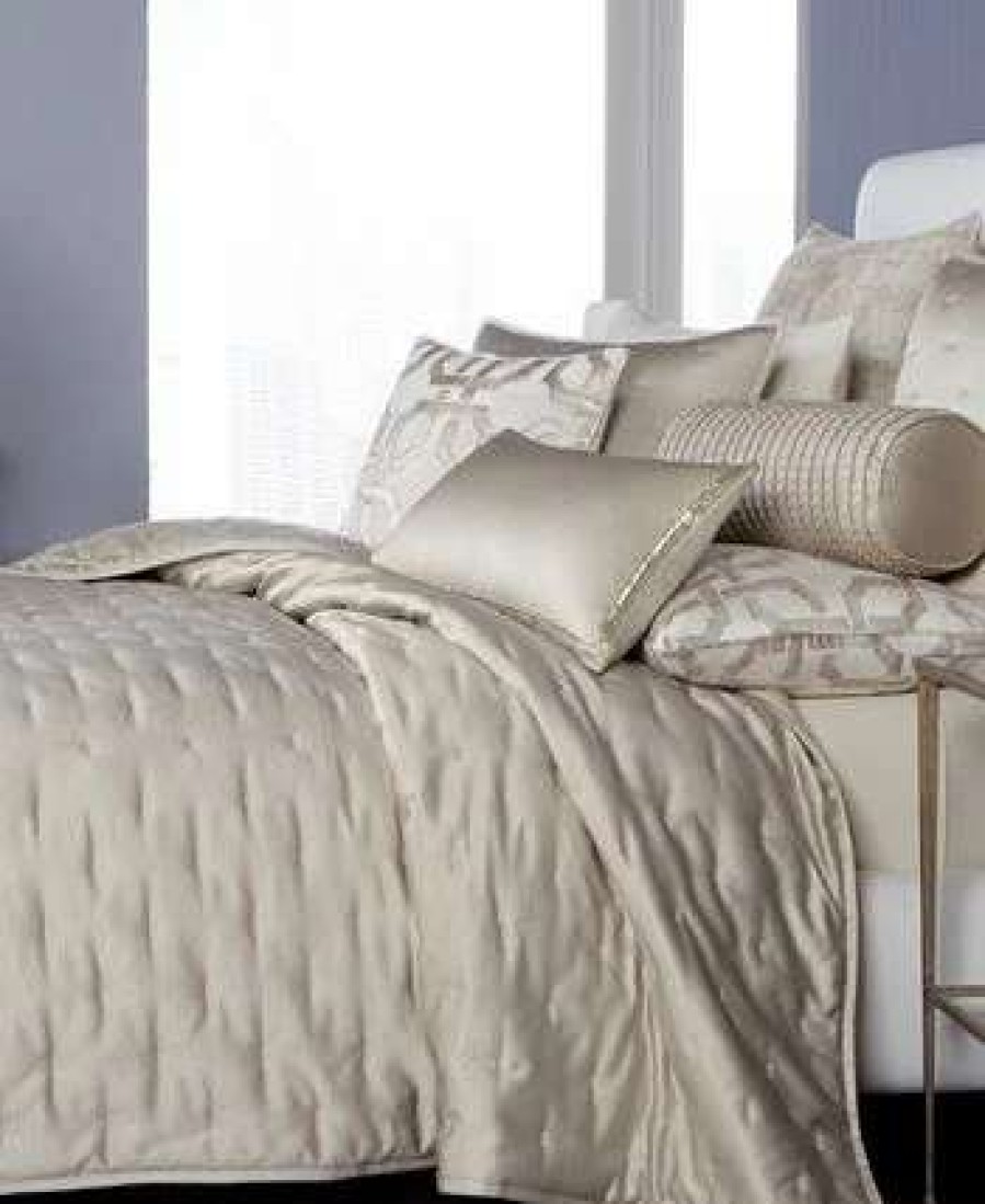 Designer Bedding * | Hotel Collection Fresco Quilted Sham, King, Created For Macy'S Gold