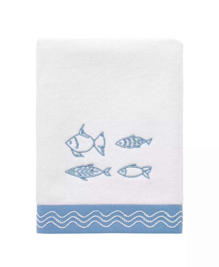 Bath Towels * | Avanti Fin Bay Decorative Hand Towel White