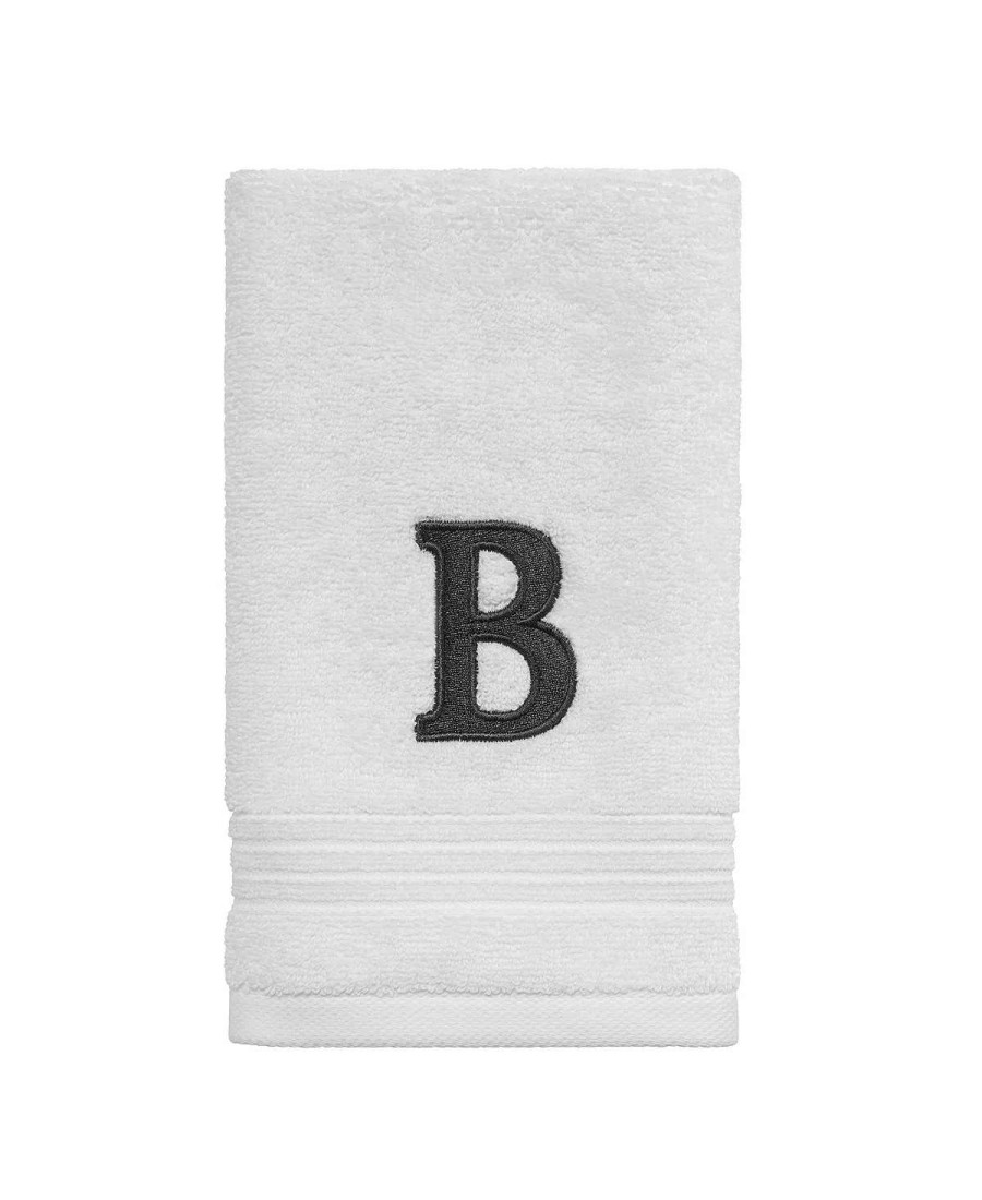 Bath Towels * | Avanti Block Monogram Initial Fingertip Towel