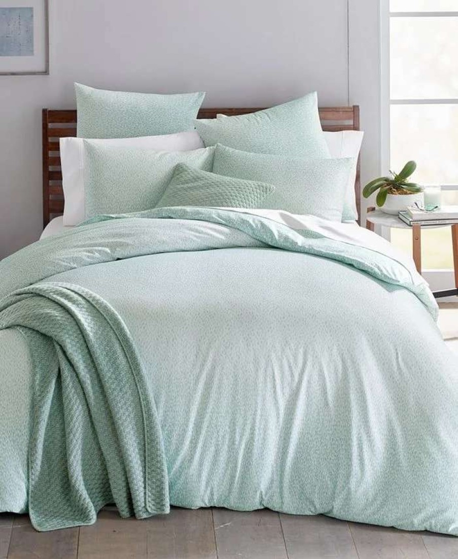 Duvet Covers & Sets * | Oake Watercolor Dots Duvet Cover Set, King, Created For Macy'S Green