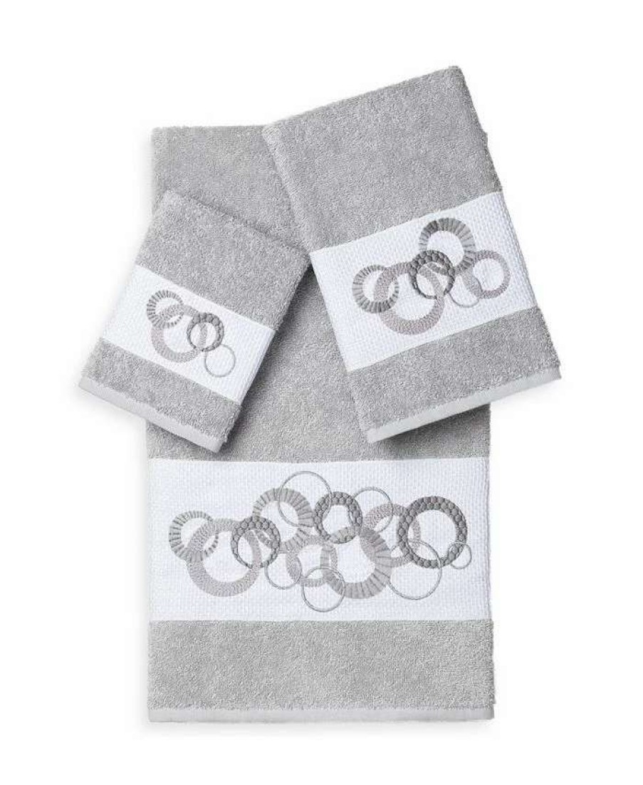 Bath Towels * | Linum Home Annabelle 3-Pc. Embellished Towel Set