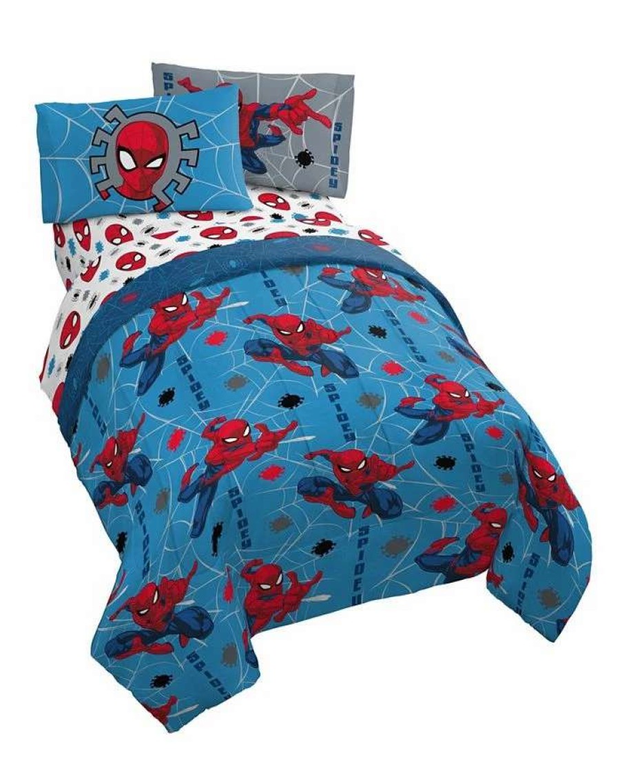 Sheets & Pillowcases * | Spider-Man Burst Full Sheet Set, 4 Pieces Multi-Color