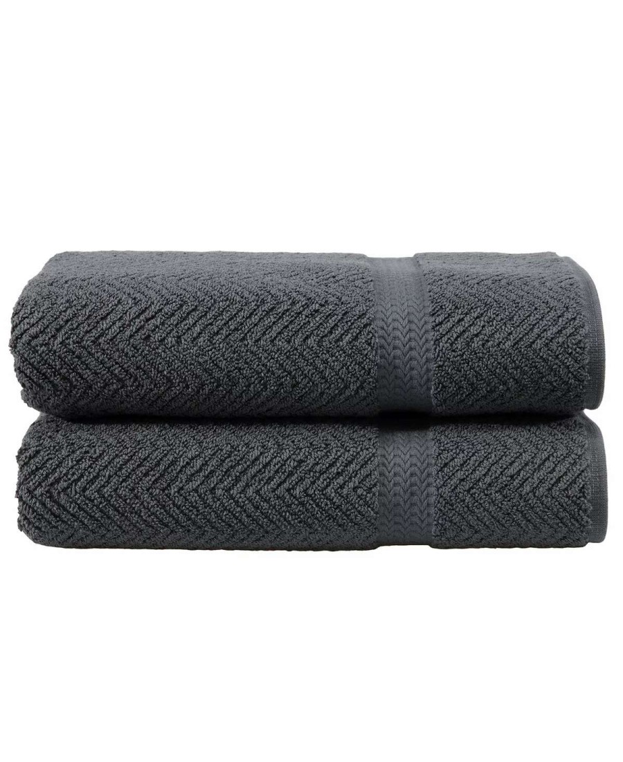 Bath Towels * | Linum Home Rringbone 2-Pc. Bath Towel Set