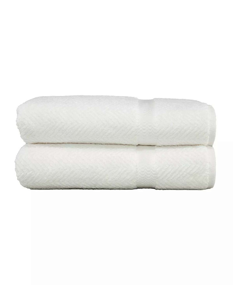 Bath Towels * | Linum Home Rringbone 2-Pc. Bath Towel Set