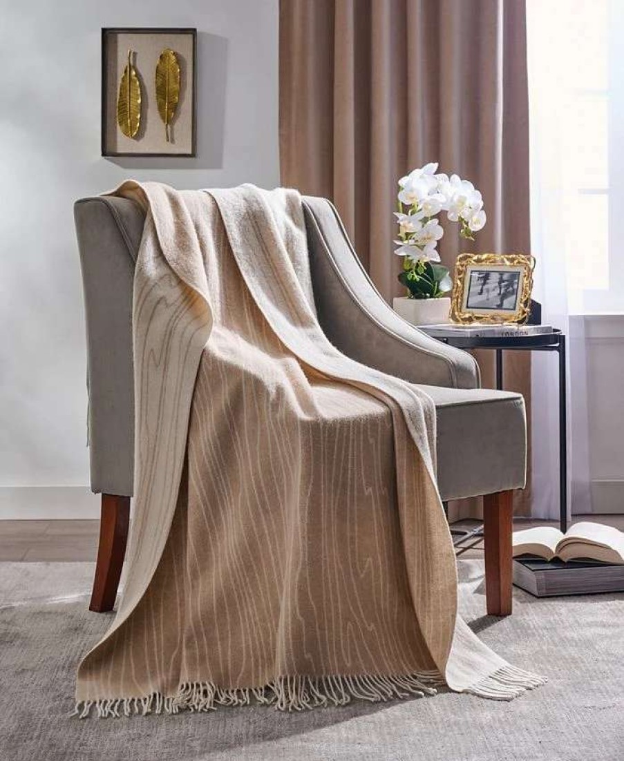 Blankets & Throws * | Michael Aram Woodgrain Throw, 50 X 70