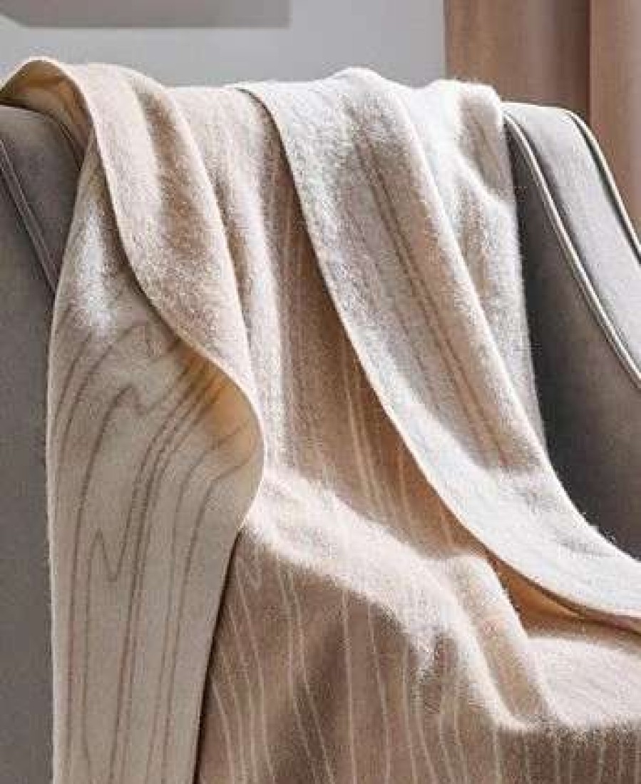 Blankets & Throws * | Michael Aram Woodgrain Throw, 50 X 70