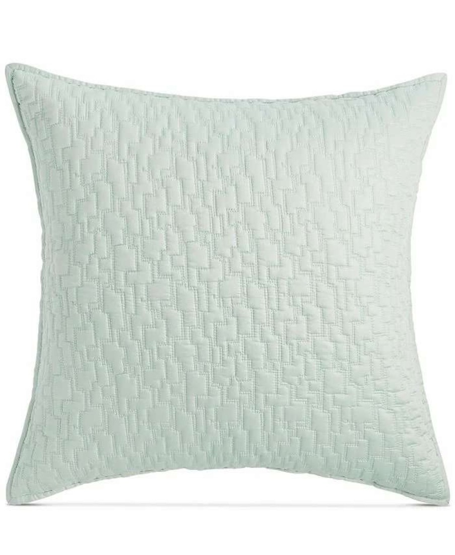 Designer Bedding * | Hotel Collection Panorama Quilted Sham, European, Created For Macy'S Seafoam