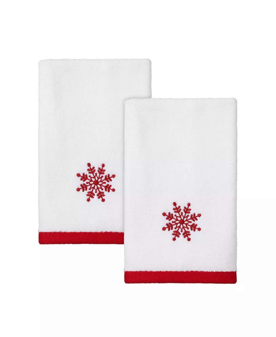 Bath Towels * | Avanti Sparkle 2 Pack Fingertip Towel White