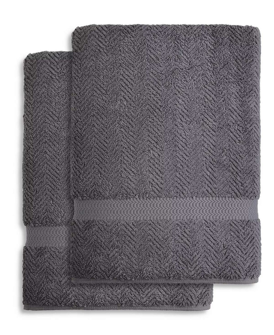 Bath Towels * | Linum Home Rringbone Bath Towel Collection