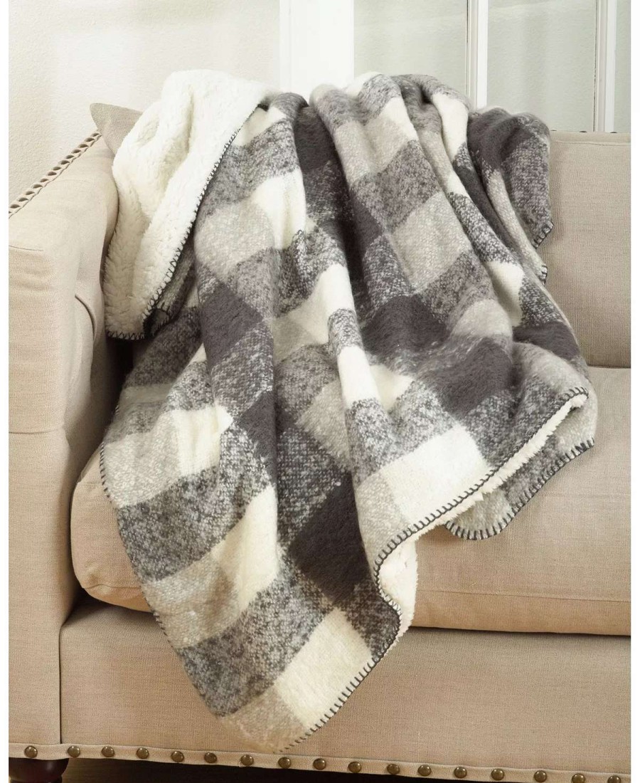 Blankets & Throws * | Saro Lifestyle Herpa Throw Gray