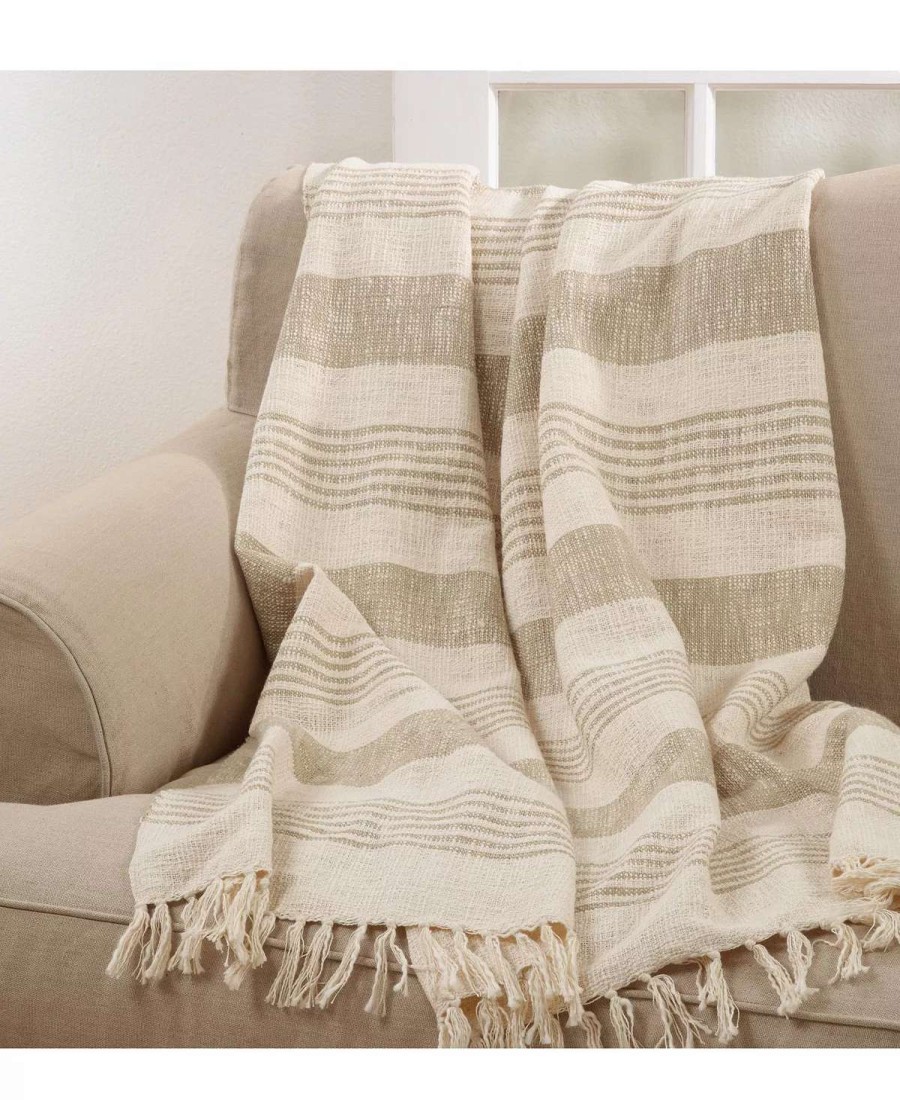 Blankets & Throws * | Saro Lifestyle Ped Throw Sand