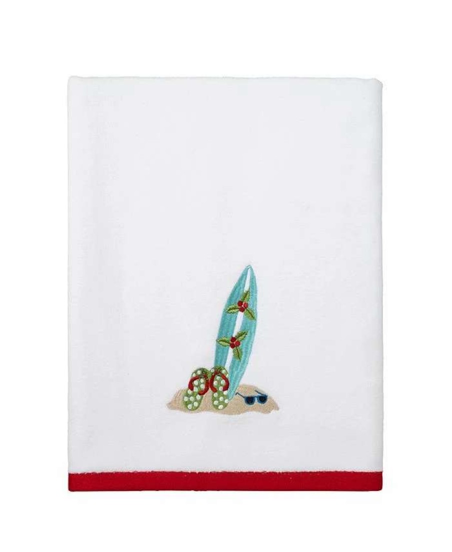 Bath Towels * | Avanti Flamingo Jingle Bath Towel White