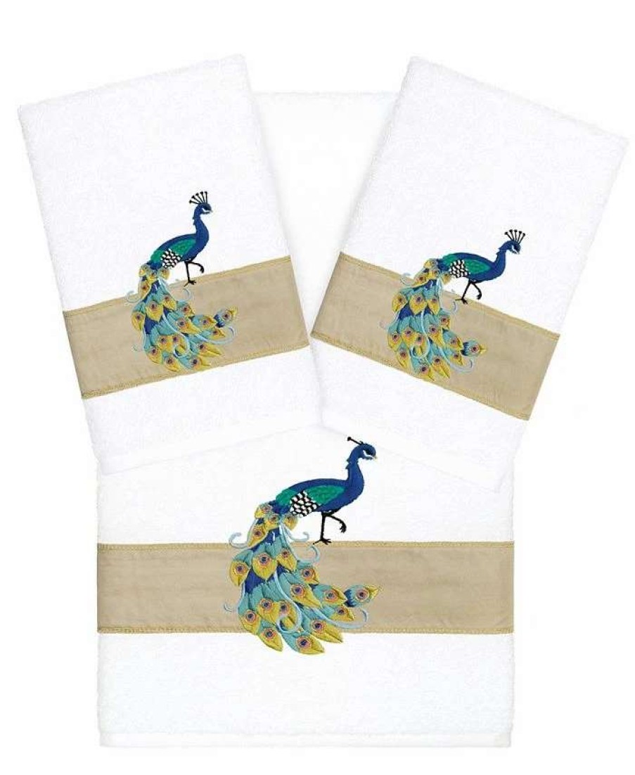 Bath Towels * | Linum Home Textiles Turkish Cotton Penelope Embellished Towel Set, 3 Piece