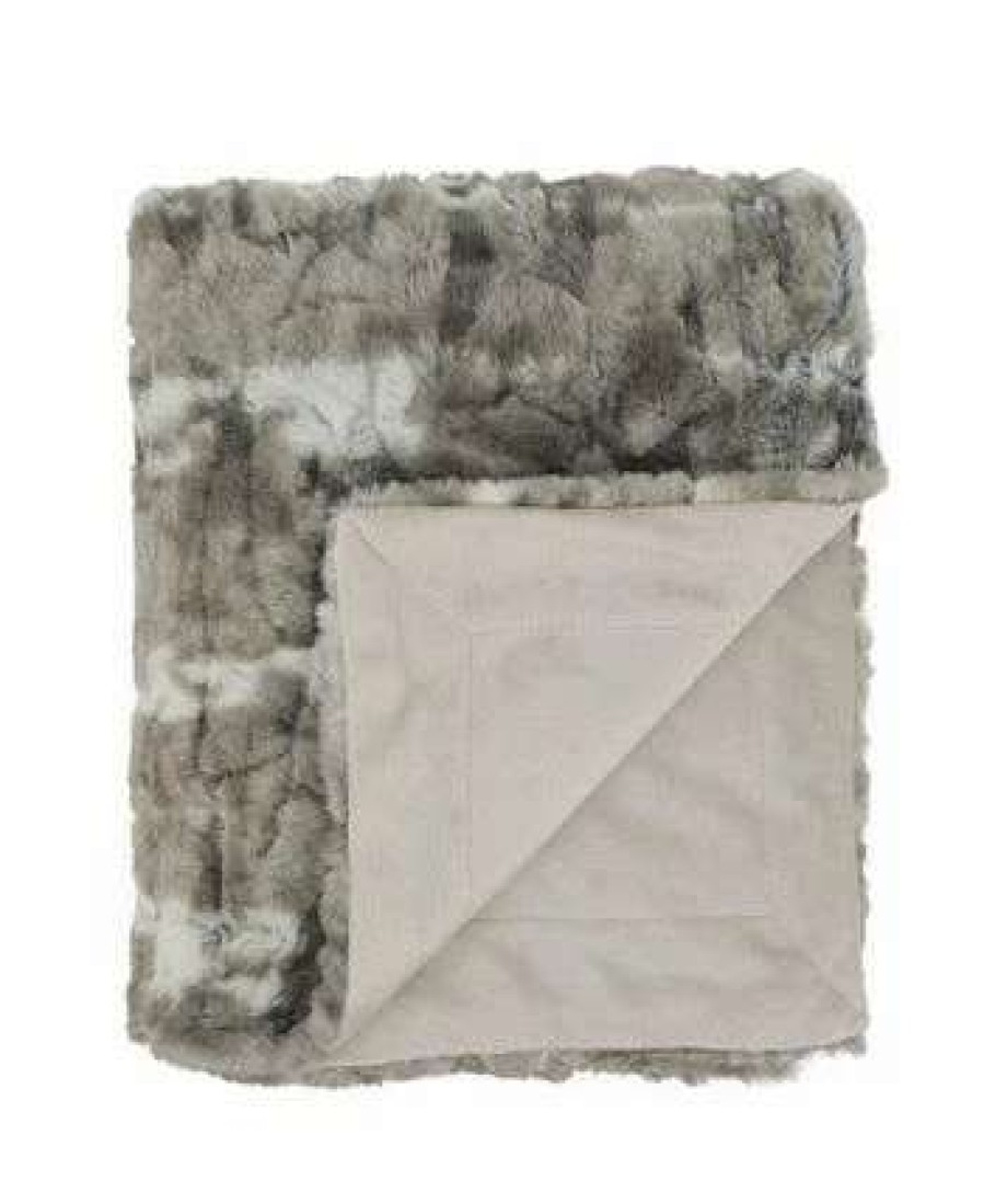 Blankets & Throws * | Saro Lifestyle Throw Blanket, 60 X 50 Gray