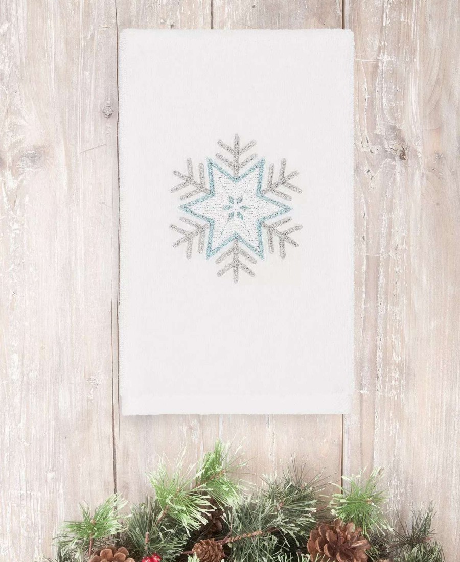 Bath Towels * | Linum Home Christmas Crystal 100% Turkish Cotton Hand Towel Collection