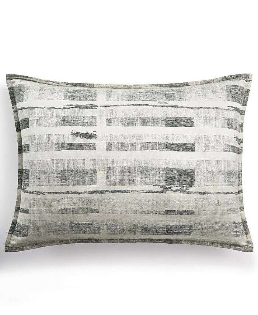 Designer Bedding * | Hotel Collection Broken Stripe Sham, King, Created For Macy'S Granite