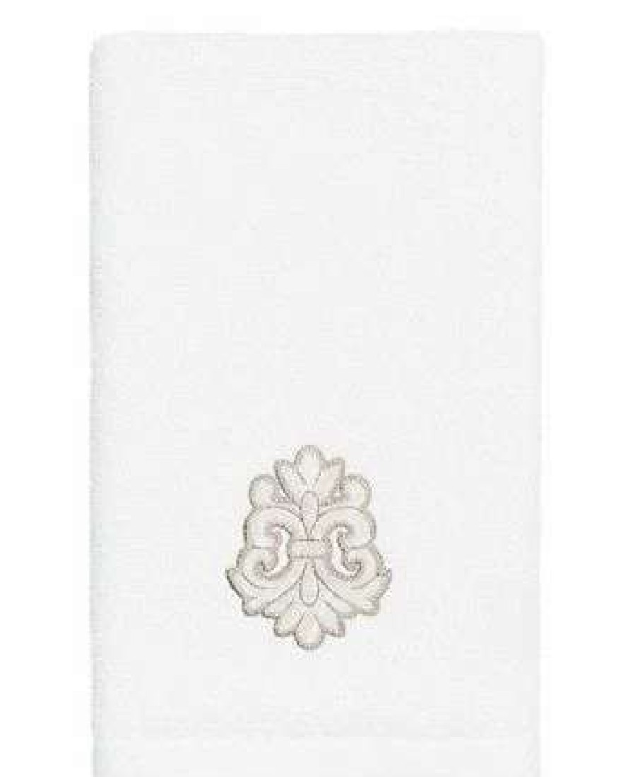 Bath Towels * | Linum Home Textiles Turkish Cotton May Embellished Fingertip Towel Set, 2 Piece