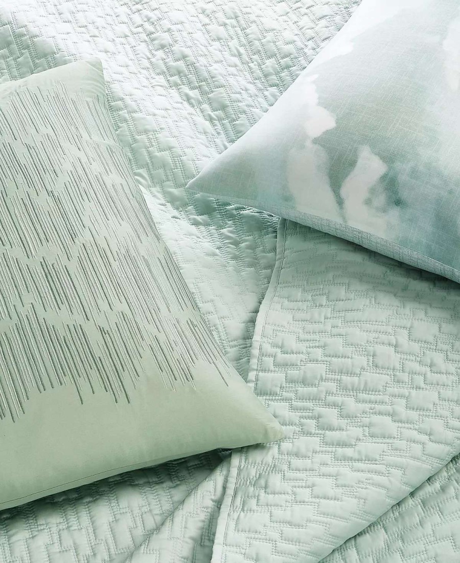 Designer Bedding * | Hotel Collection Panorama Sham, King, Created For Macy'S Seafoam