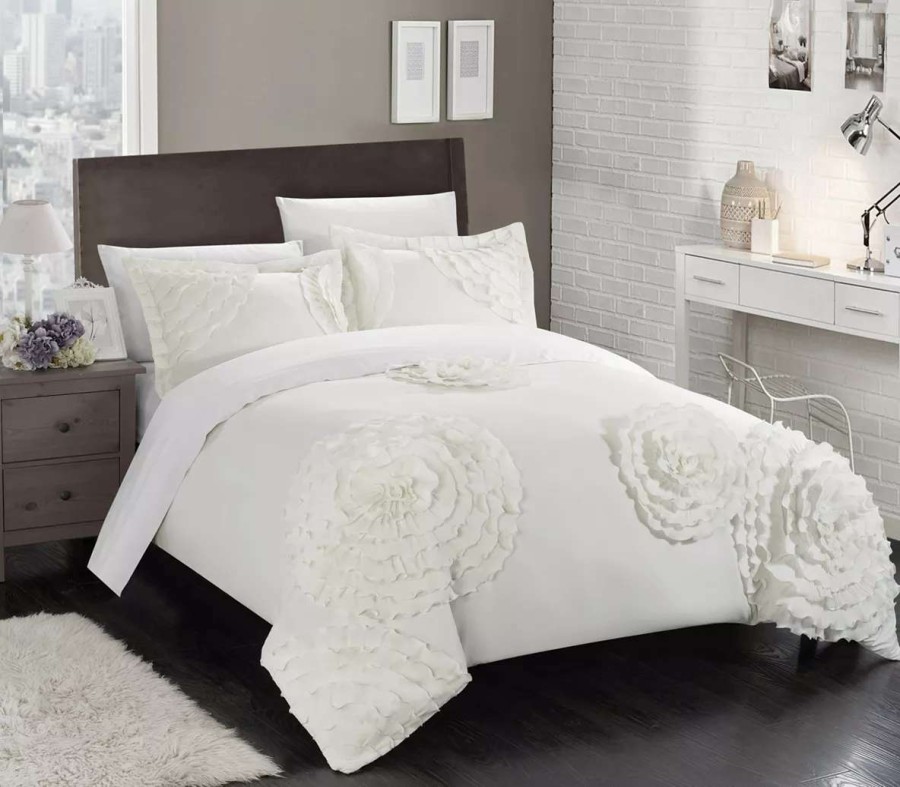 Duvet Covers & Sets * | Chic Home Birdy 7 Pc Queen Duvet Set