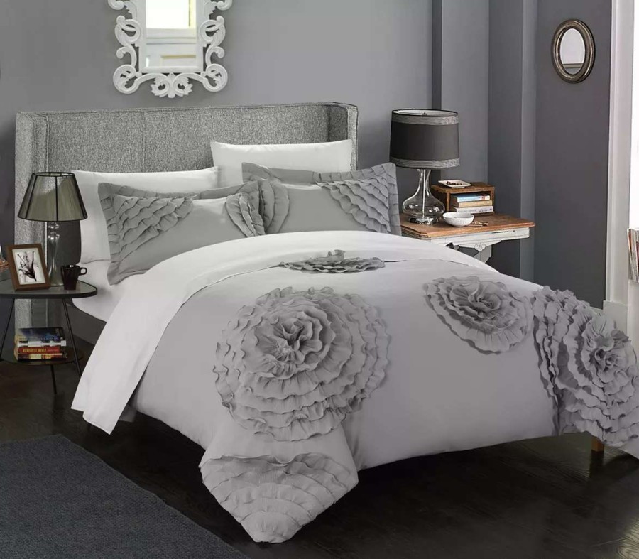 Duvet Covers & Sets * | Chic Home Birdy 7 Pc Queen Duvet Set