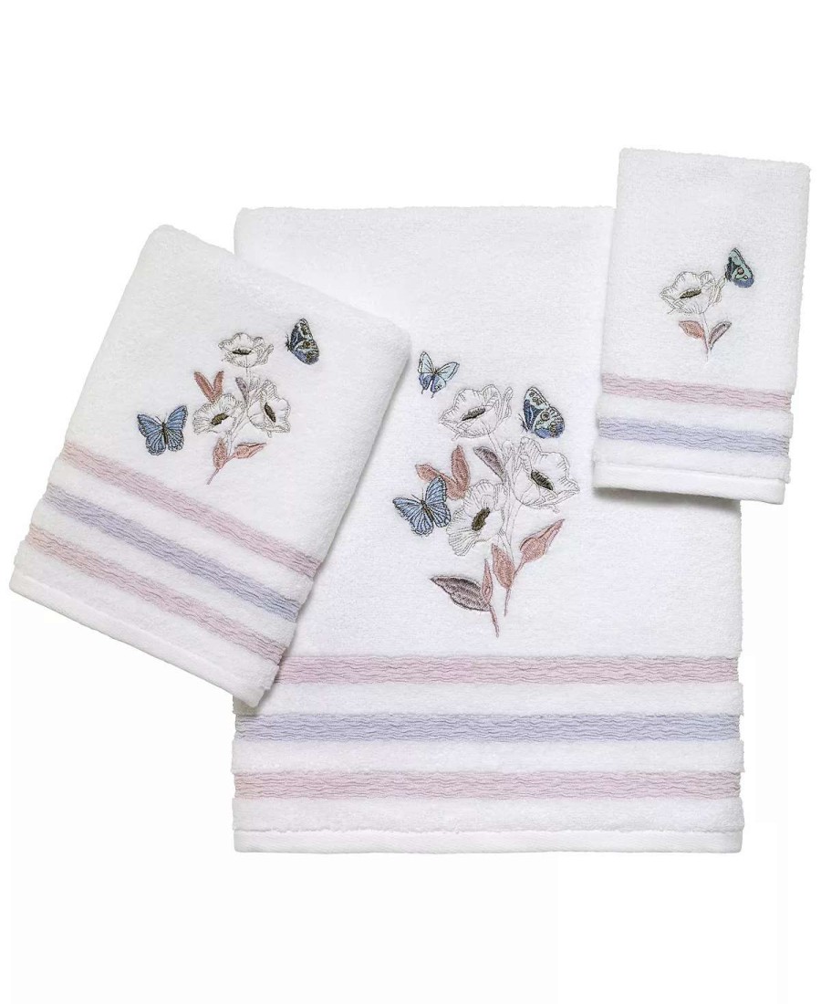 Bath Towels * | Avanti In The Garden Fingertip Towel White