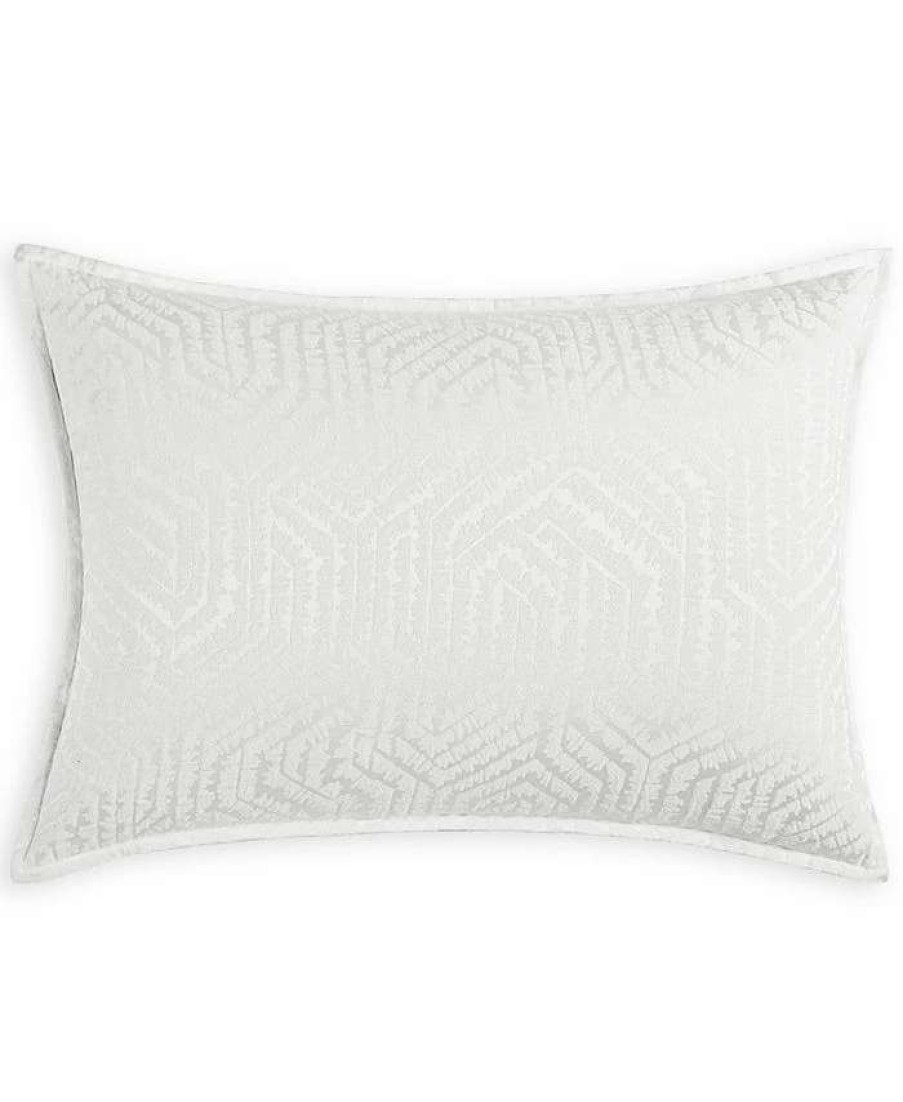 Designer Bedding * | Hotel Collection Etched Geo Sham, King, Created For Macy'S White