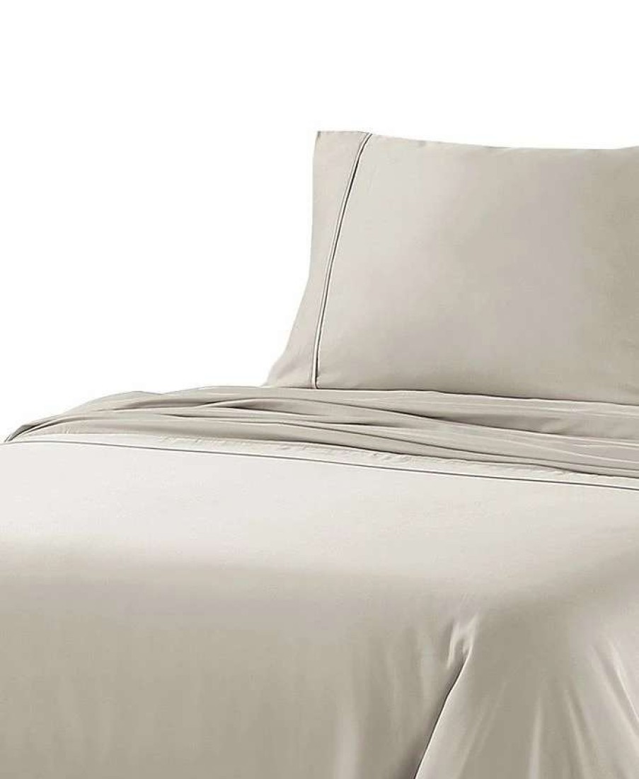 Sheets & Pillowcases * | Anne Klein Reverie Cotton Under 200-Thread Count 3 Piece Twin Solid Sheet Set Sand