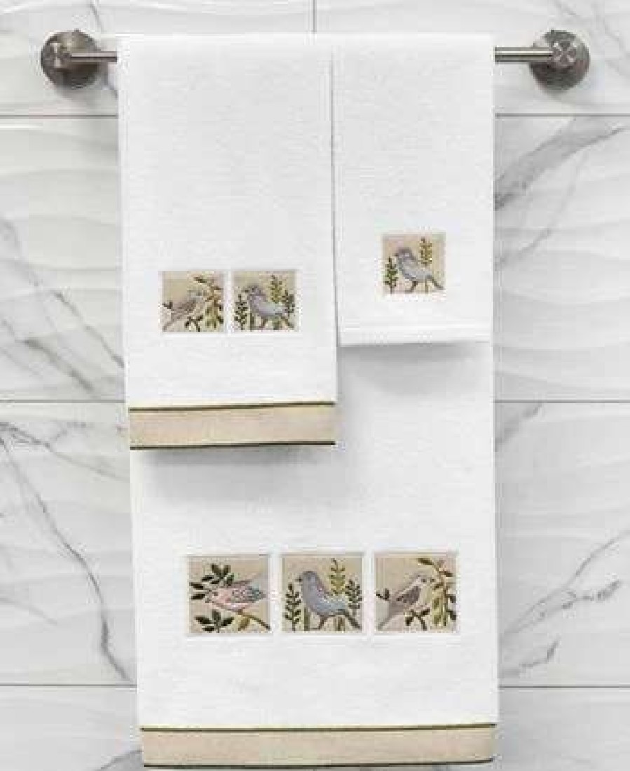 Bath Towels * | Linum Home Textiles Turkish Cotton Belinda Embellished Fingertip Towel Set, 2 Piece