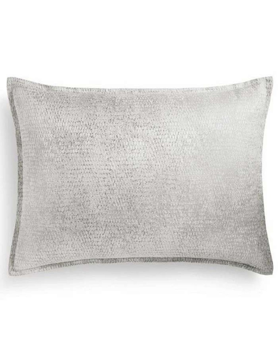 Designer Bedding * | Hotel Collection Tessellate Sham, Standard, Created For Macy'S Light Gray