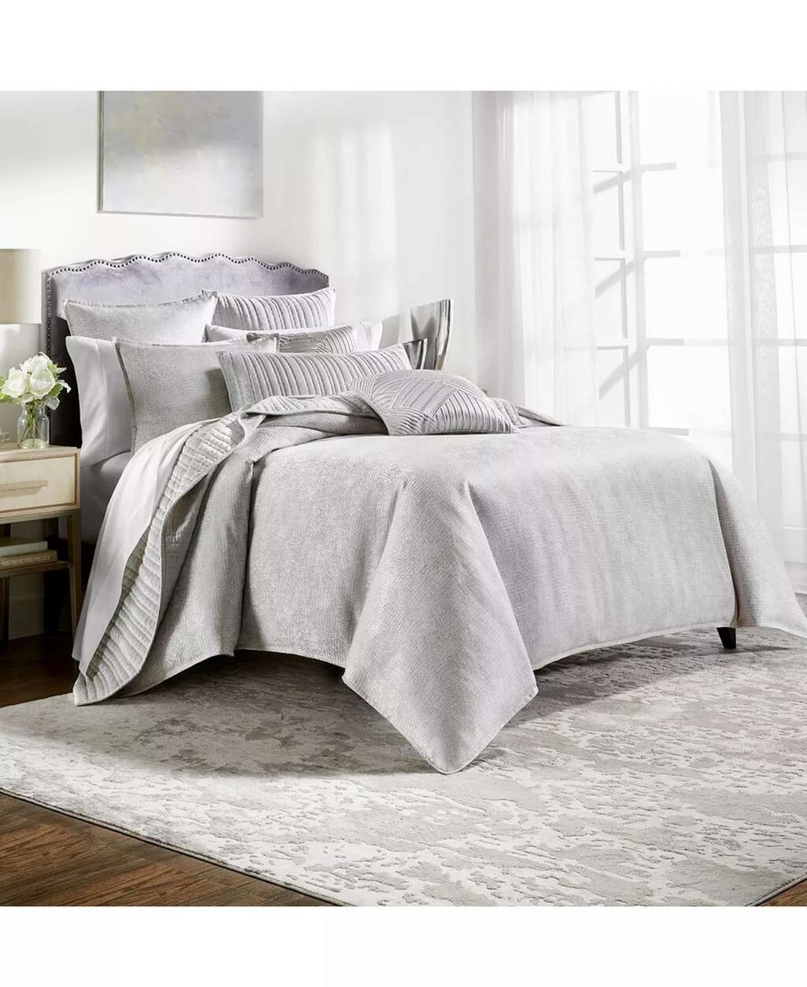 Designer Bedding * | Hotel Collection Tessellate Sham, Standard, Created For Macy'S Light Gray