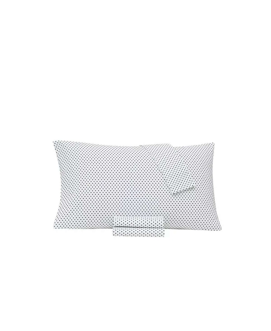 Sheets & Pillowcases * | Kate Spade New York Dinner Dot Printed 3-Pc. Sheet Set, Twin Navy