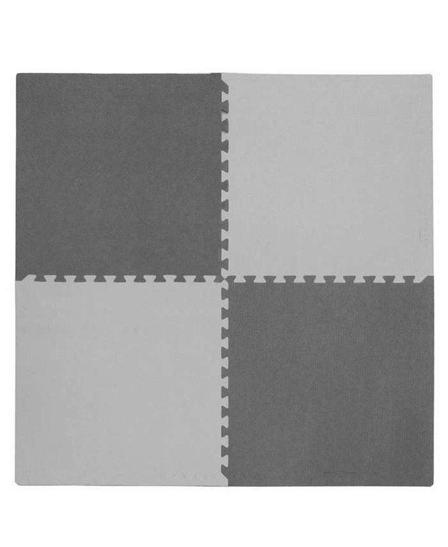 Designer Bedding * | Tadpoles 4 Piece Xl Foam Play Mat Set Grey