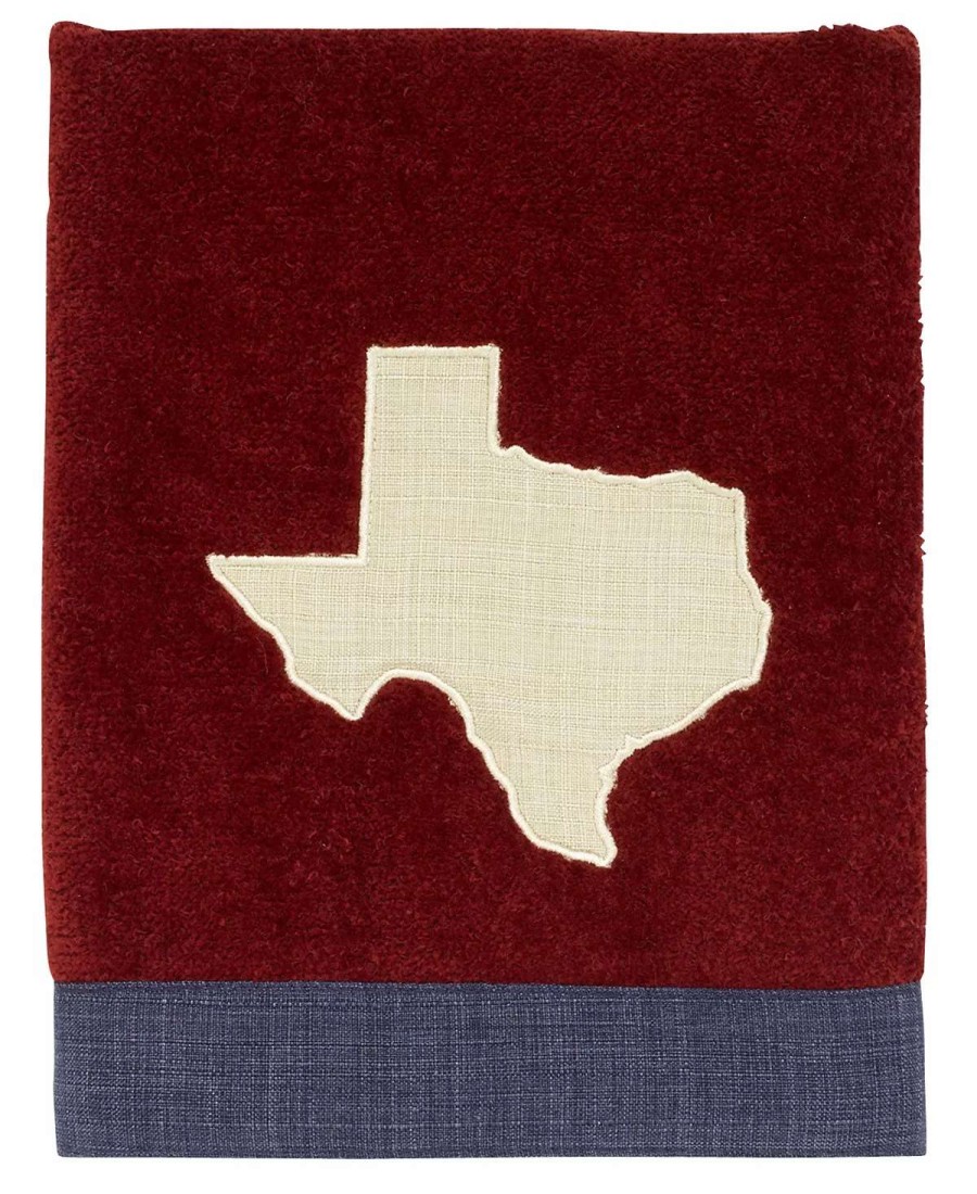 Bath Towels * | Avanti Texas Star Map Hand Towel Brick