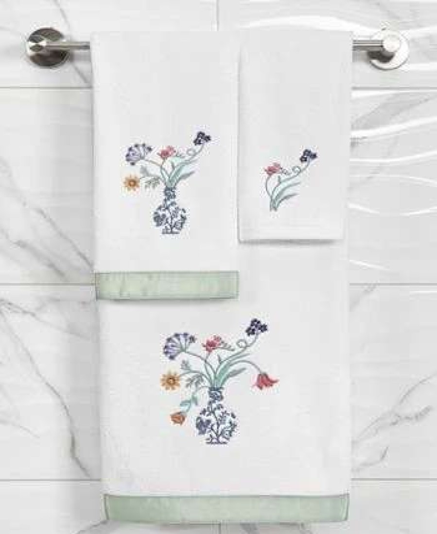 Bath Towels * | Linum Home Textiles Turkish Cotton Stella Embellished Hand Towel Set, 2 Piece