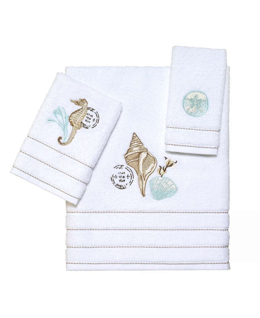 Bath Towels * | Avanti Farmhouse Shell Bath Towel White