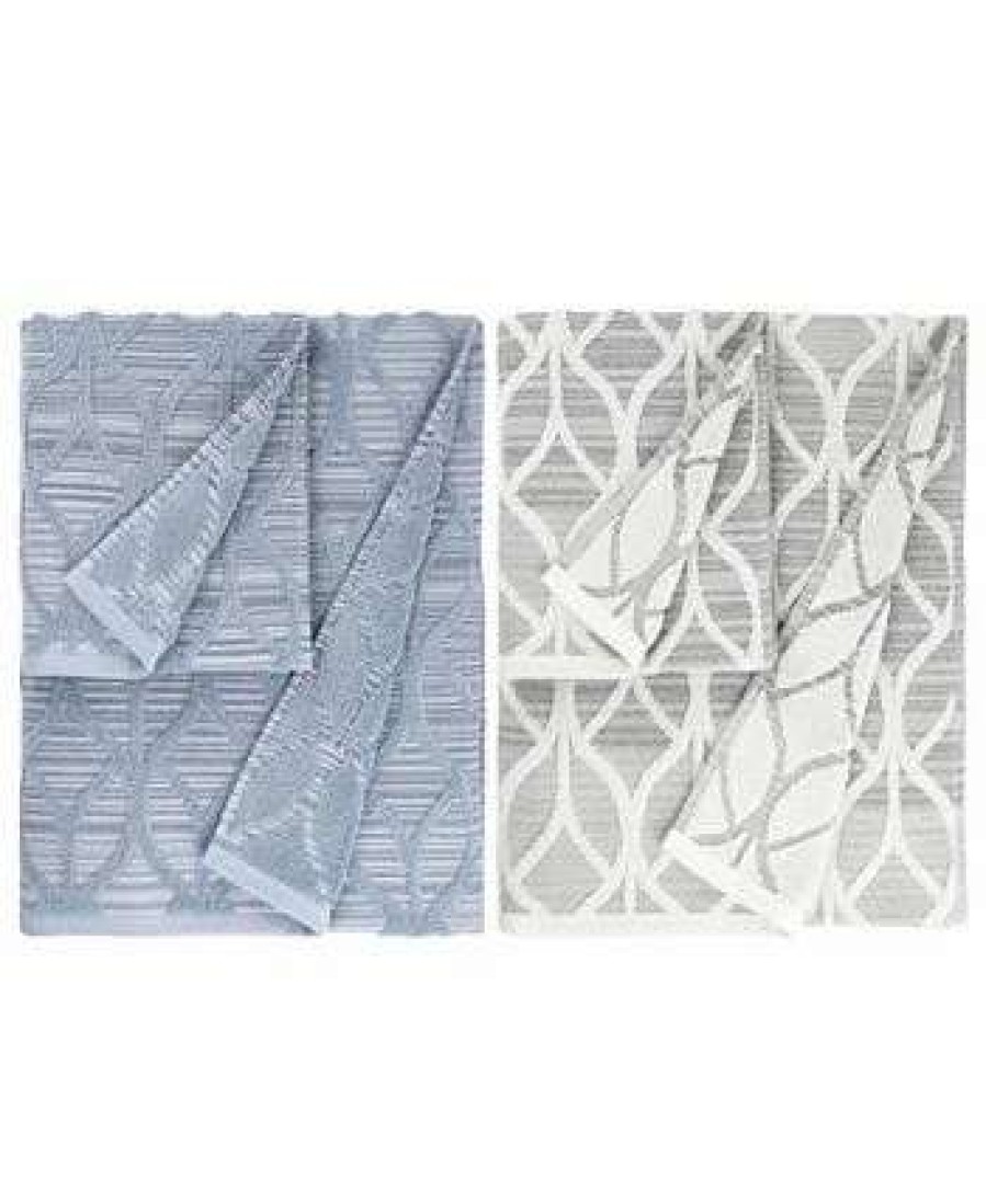 Bath Towels * | Linum Home Textiles Alev Jacquard 2 Piece Turkish Cotton Bath And Hand Towel Set