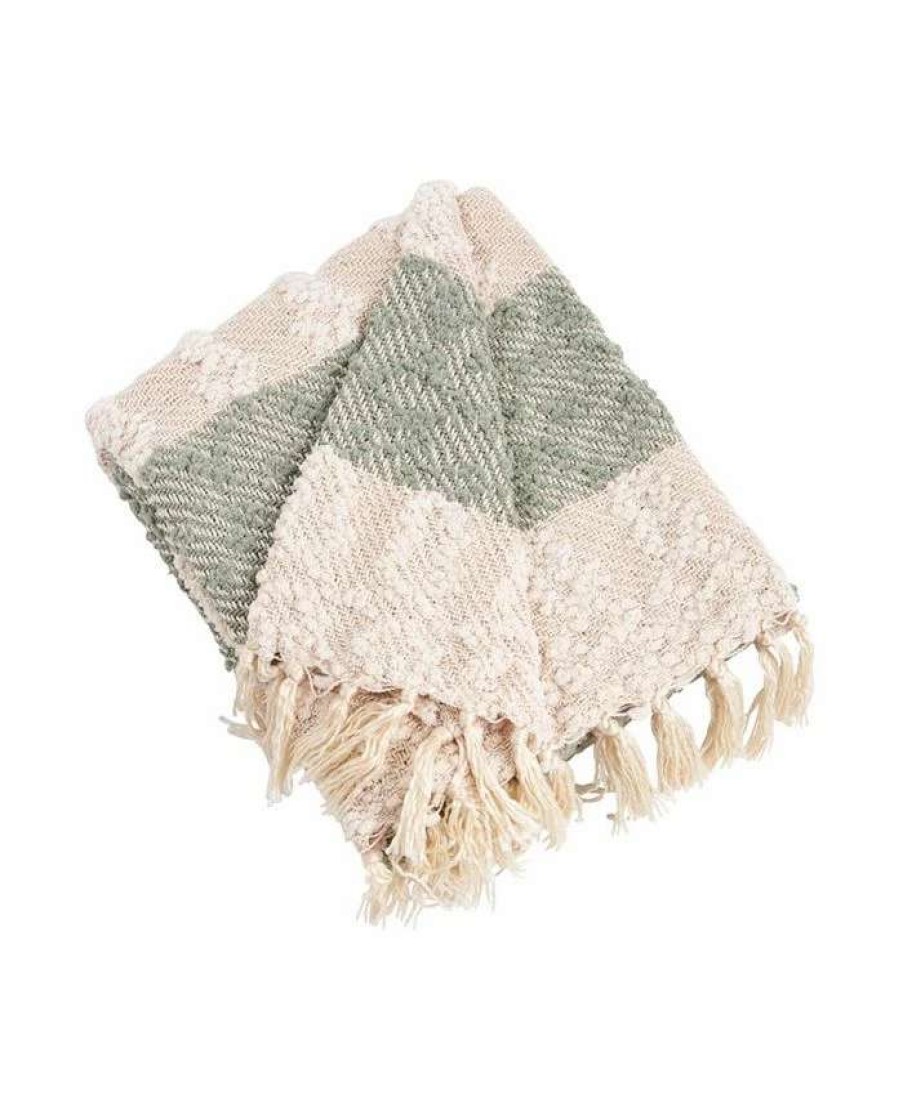 Blankets & Throws * | Saro Lifestyle Nubby Design Striped Throw