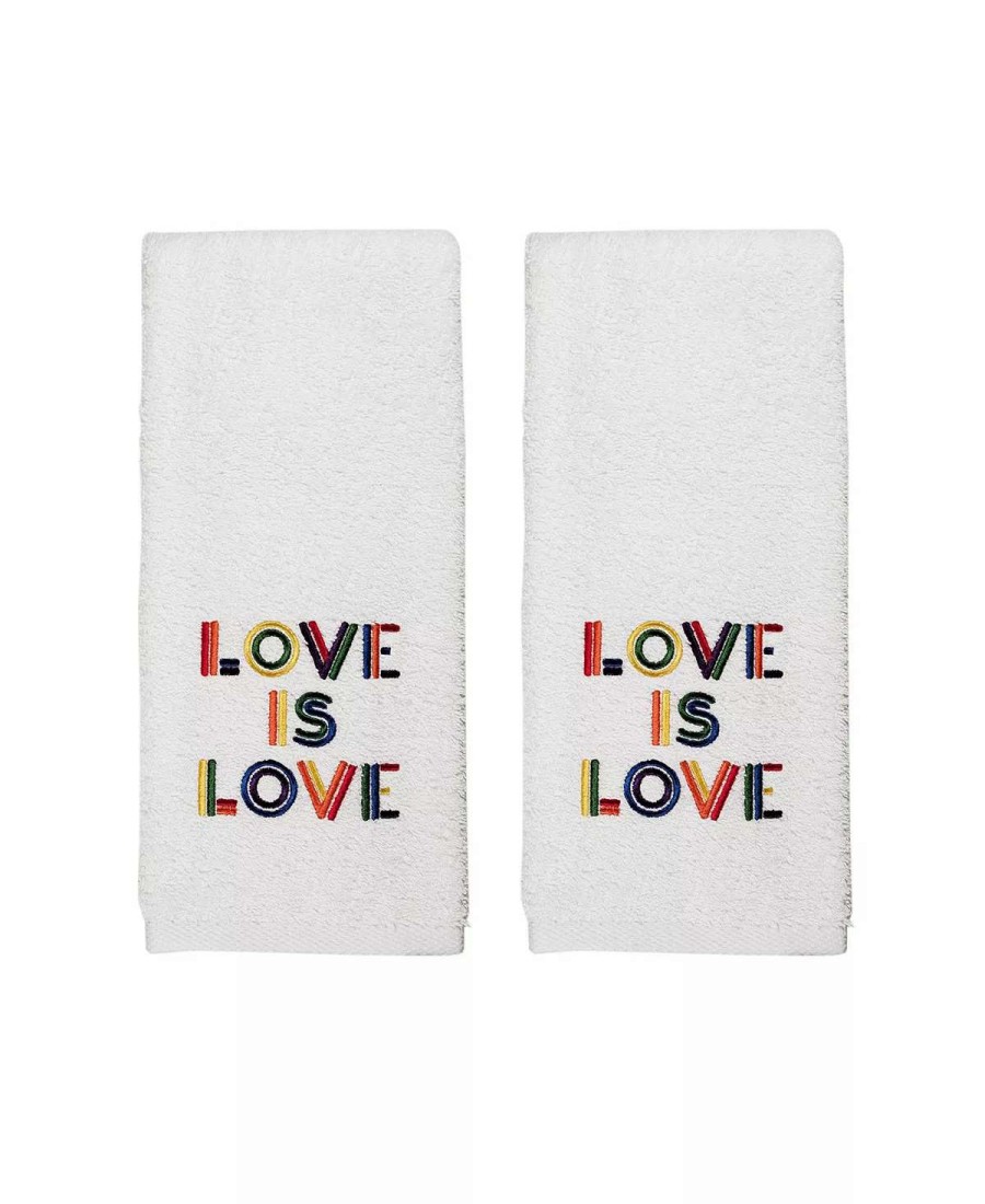 Bath Towels * | Avanti Love Hand Towel Set, 2 Piece White