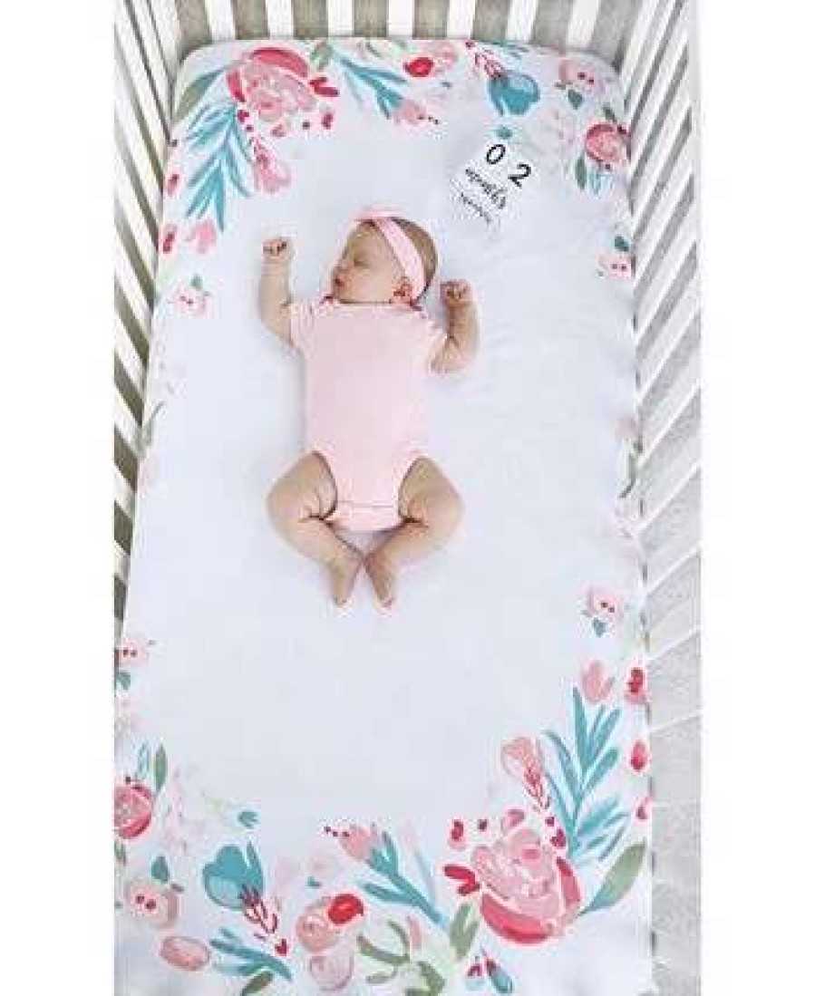 Sheets & Pillowcases * | Trend Lab Painterly Floral Photo Op Crib Sheet Multi