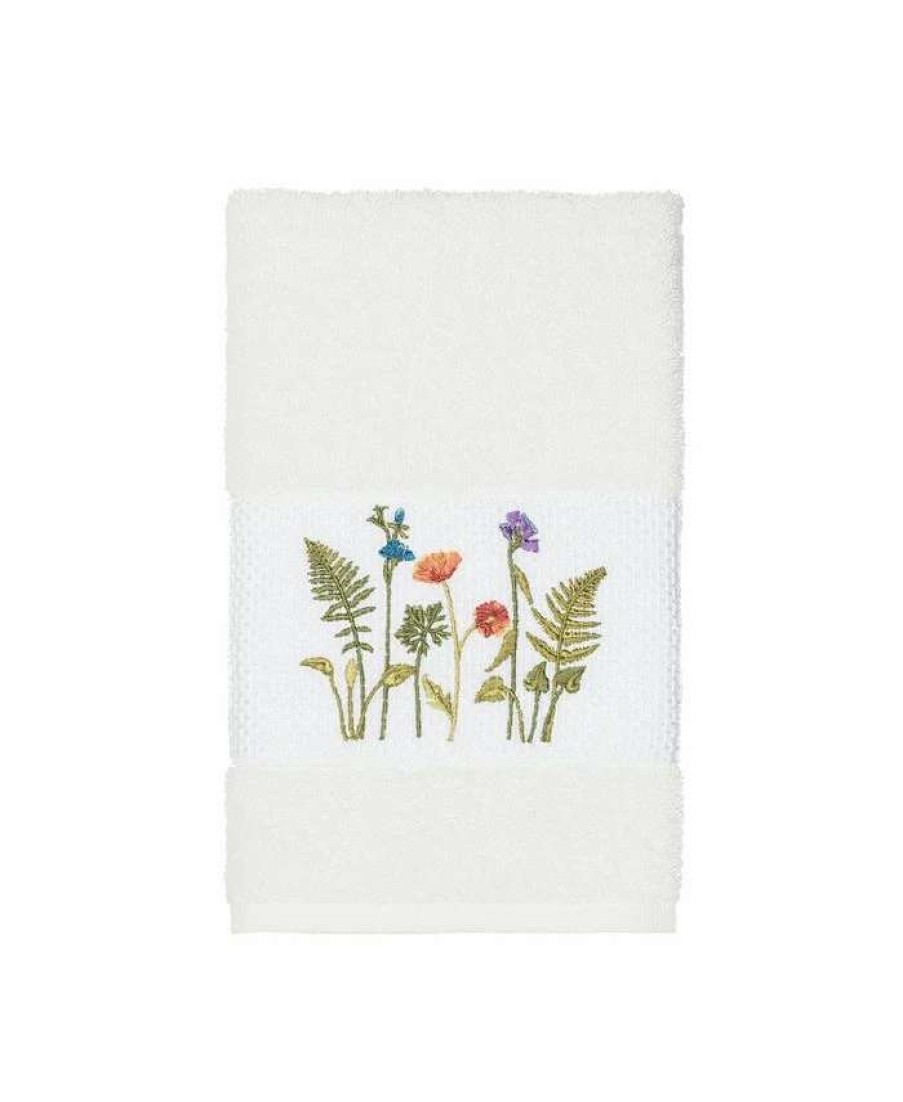 Bath Towels * | Linum Home Turkish Cotton Serenity Embellished Hand Towel