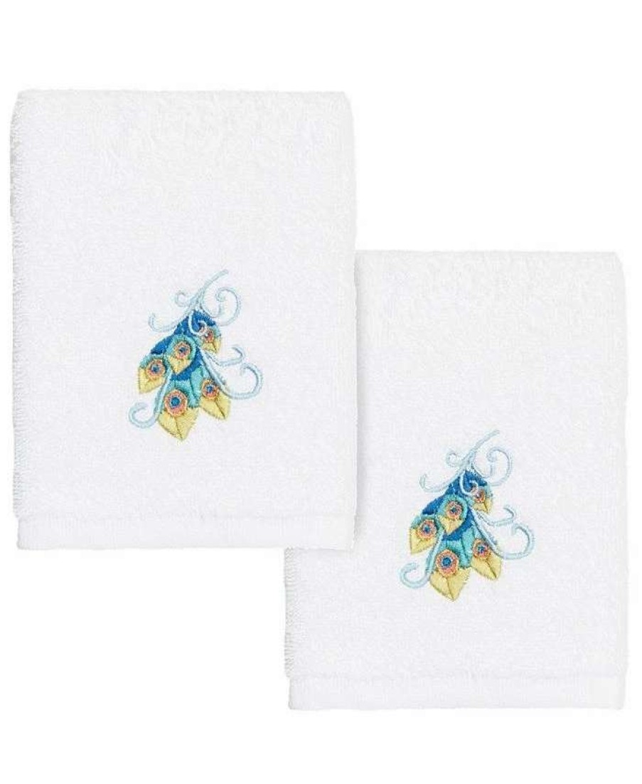 Bath Towels * | Linum Home Textiles Turkish Cotton Penelope Embellished Washcloth Set, 2 Piece